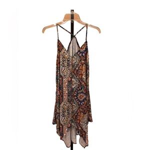 Adorable Bohemian Paisley Print Sun Dress. Size L.